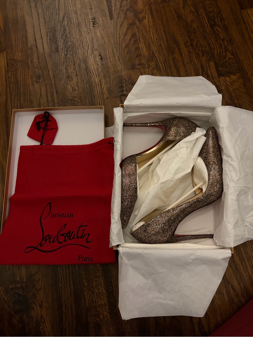 Christian Louboutin Iriza 100 Glitter Regina/Spec Oxy Multicolor Stiletto